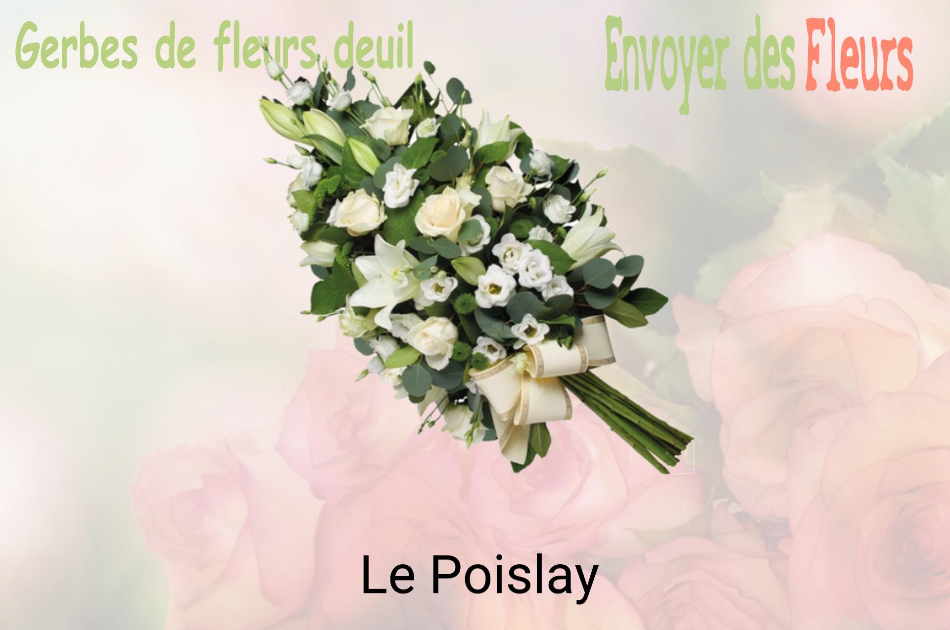 Gerbe de fleurs de deuil livrée à Le Poislay